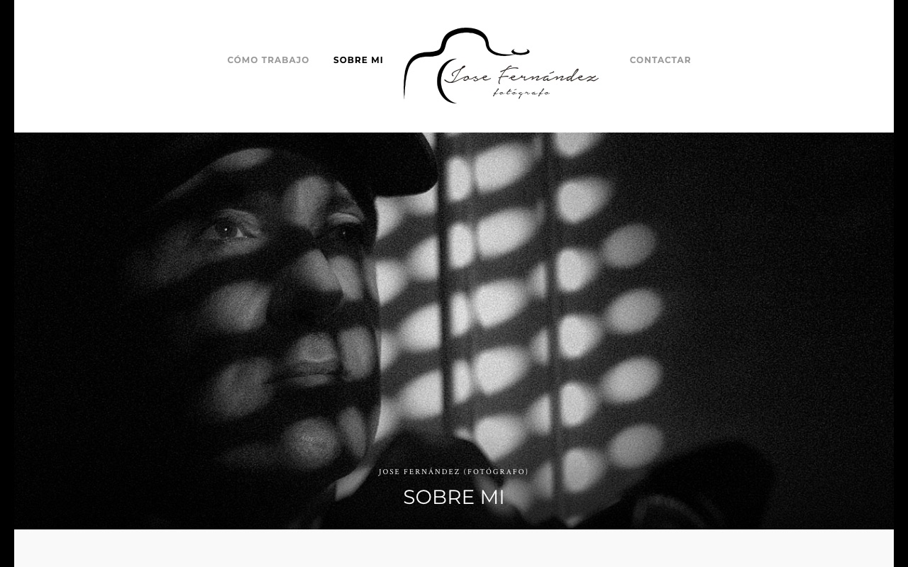 Portada de la web de José Fernández Fotógrafo
