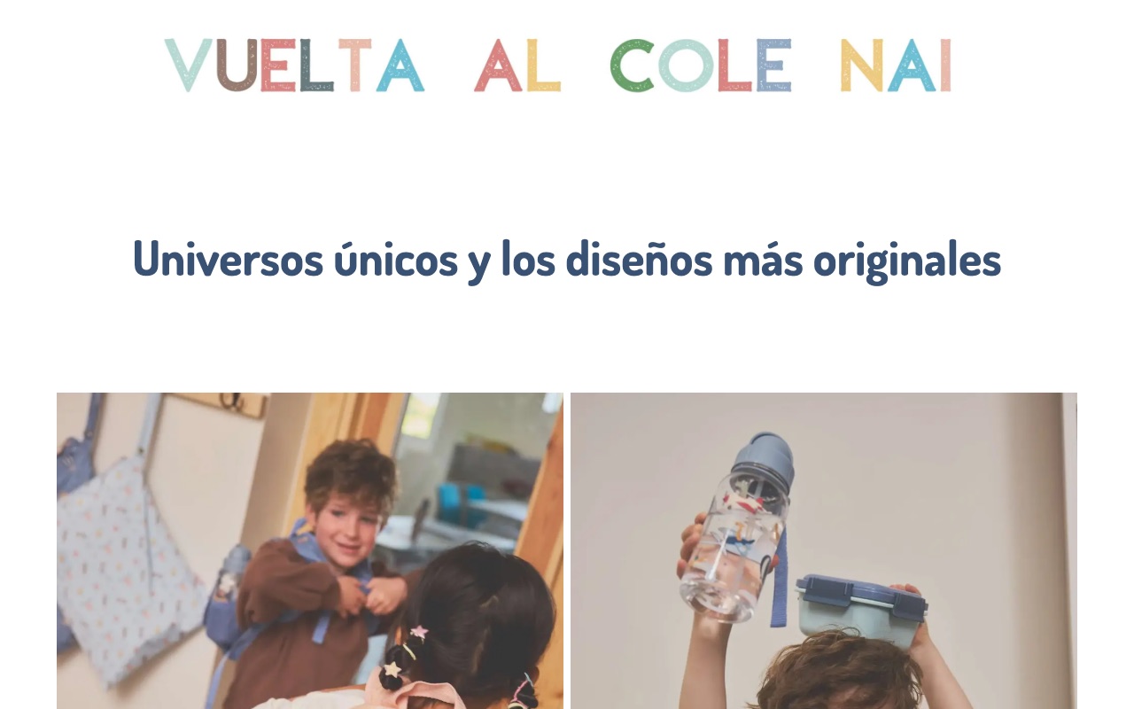 Portada de la web de Nai Family Concept Store