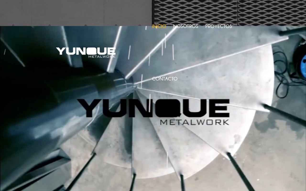 Portada de la web de Yunque Metalwork
